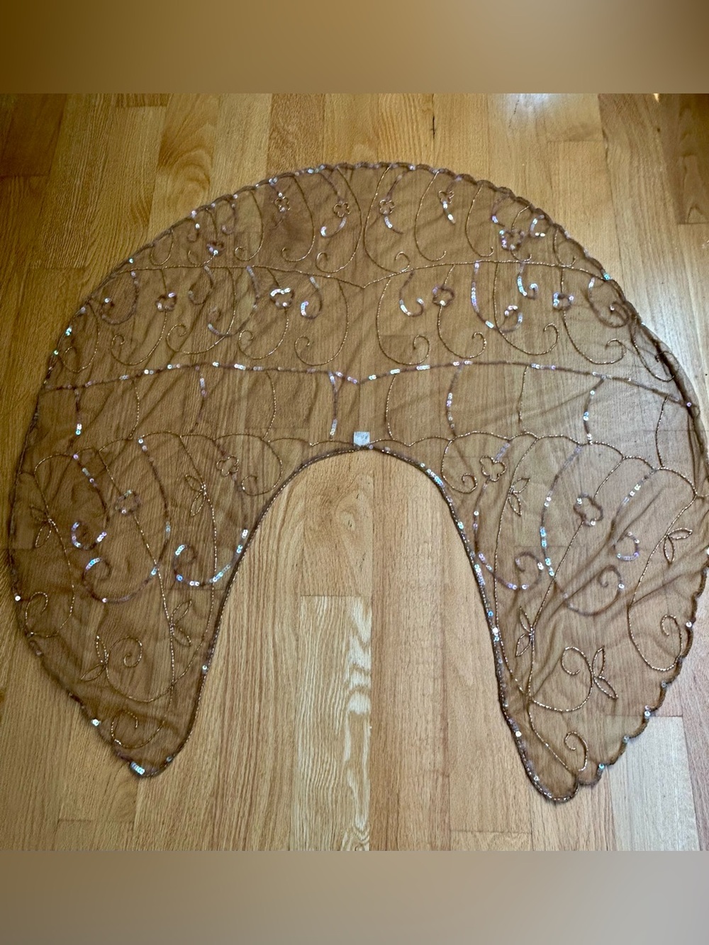 1920s style beaded sequin evening cape bolero flapper shawl. Made in India - Picture 6 of 10